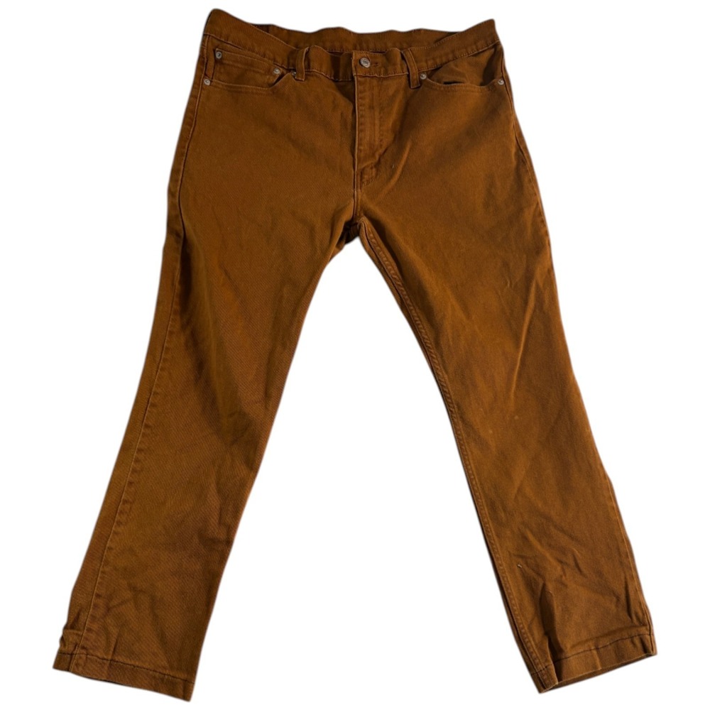 Levi's 511 Slim Fit Jeans Men 38x32 (37x28.5)‎ Brown Stretch Straight Leg Casual